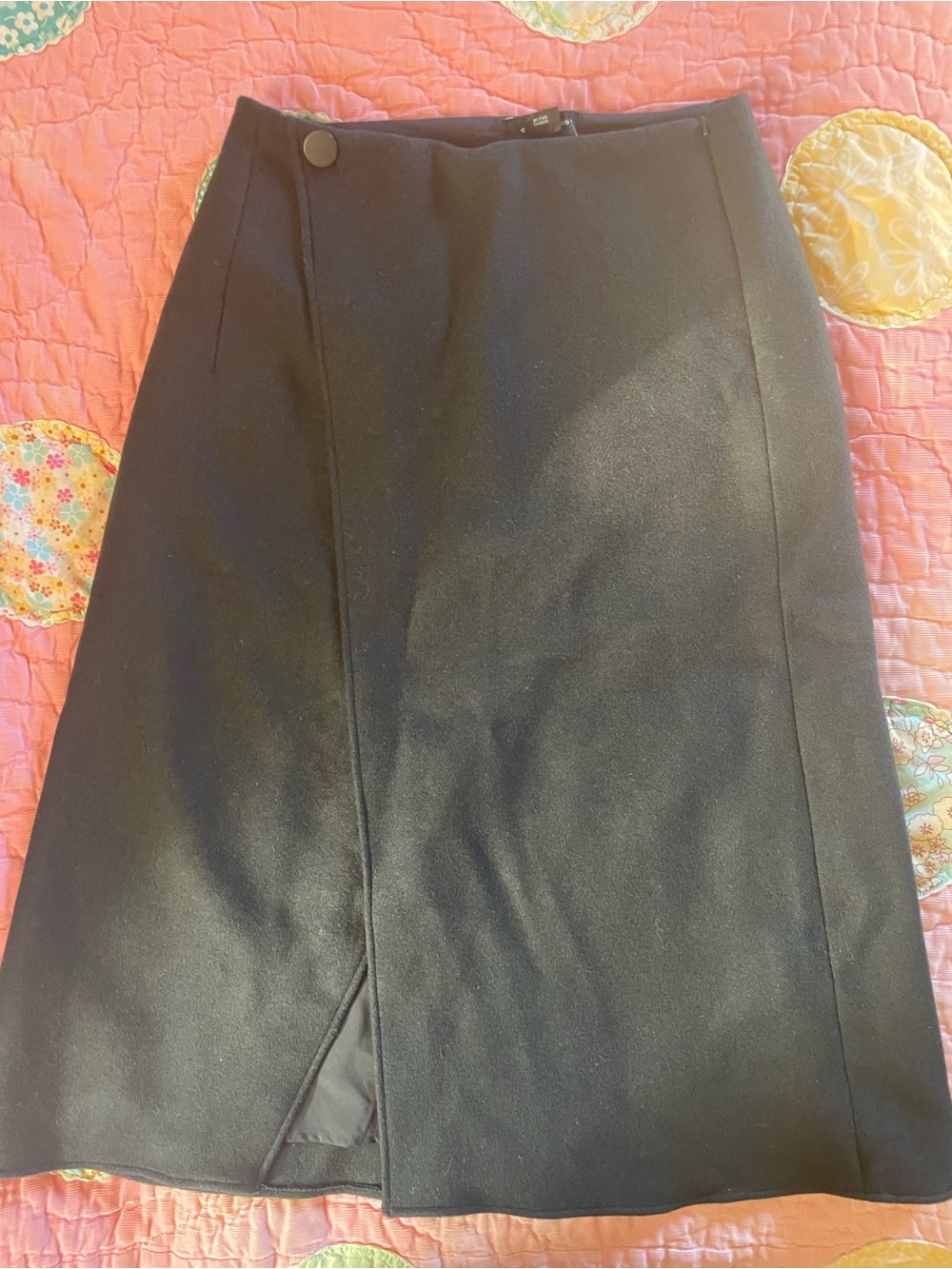 Club Monaco Black Fold I er Wool skirt